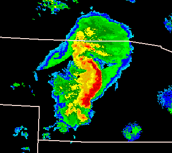 Radar Image of Nebraska Thunderstorms